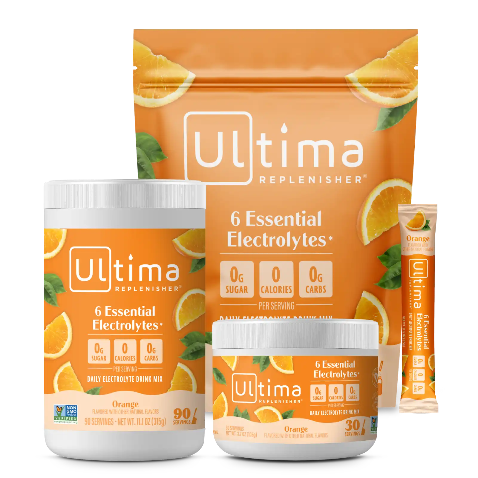 Alternative view of Orange Daily Electrolyte Drink Mix