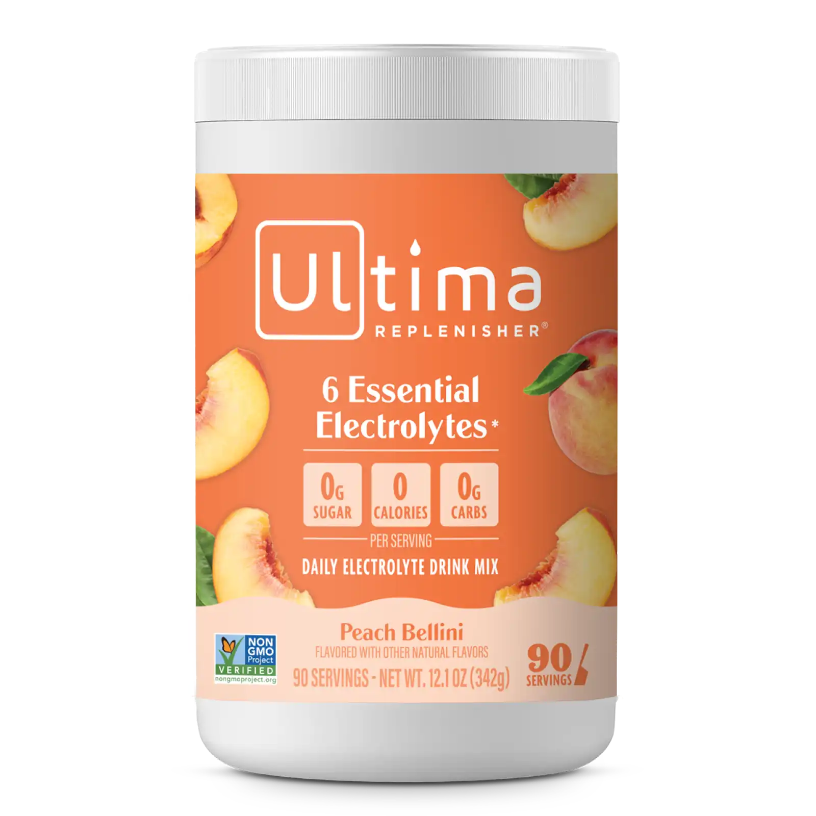 Alternative view of Peach Bellini Mocktini Daily Electrolyte Drink Mix